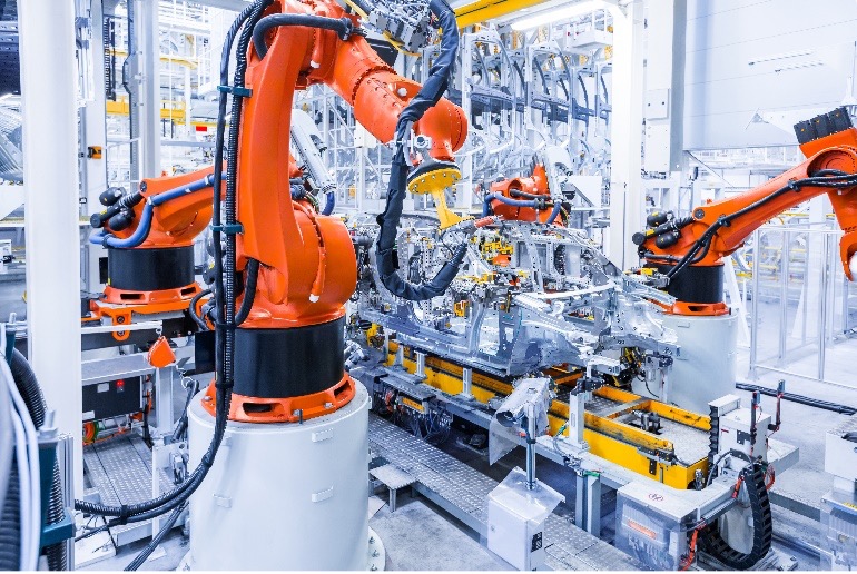 Robot cell in automotive BIW plant